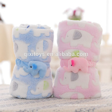 Professional customized good quality funny plush blanket baby toys with elephant design